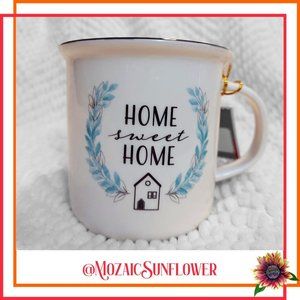 CANDLE MUG BAKED APPLE CINNAMON SPICE "HOME SWEET HOME" NWT